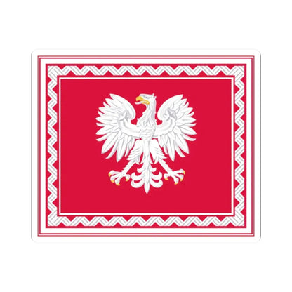 Flag of the President of Poland 1956-1990 (Poland) STICKER Vinyl Kiss-Cut Decal 2 Inch White - The Sticker Space