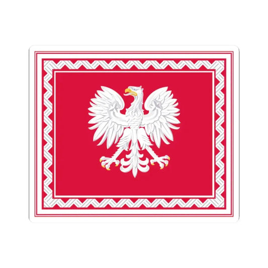 Flag of the President of Poland 1956-1990 (Poland) STICKER Vinyl Kiss-Cut Decal 2 Inch White - The Sticker Space