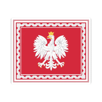 Flag of the President of Poland (Poland) STICKER Vinyl Kiss-Cut Decal 2 Inch White - The Sticker Space
