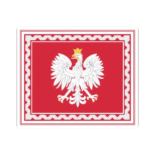 Flag of the President of Poland (Poland) STICKER Vinyl Kiss-Cut Decal 2 Inch White - The Sticker Space