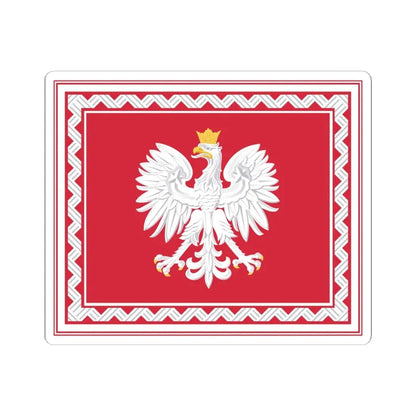 Flag of the President of Poland (Poland) STICKER Vinyl Kiss-Cut Decal 6 Inch White - The Sticker Space