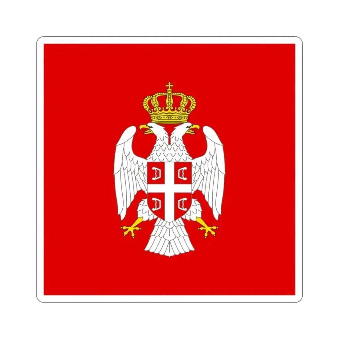 Flag of the President of Republika Srpska 1995-2007 (Bosnia and Herzegovina) STICKER Vinyl Kiss-Cut Decal 4 Inch White - The Sticker Space