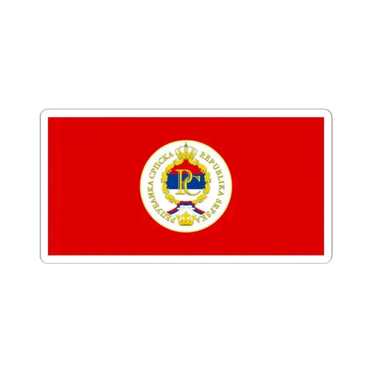 Flag of the President of Republika Srpska (Bosnia and Herzegovina) STICKER Vinyl Kiss-Cut Decal 2 Inch White - The Sticker Space