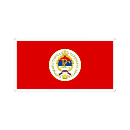 Flag of the President of Republika Srpska (Bosnia and Herzegovina) STICKER Vinyl Kiss-Cut Decal 4 Inch White - The Sticker Space