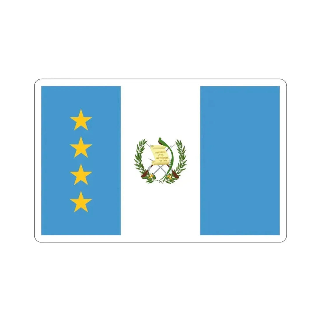 Flag of the President of the Congress of Guatemala STICKER Vinyl Die-Cut Decal 3 Inch - The Sticker Space
