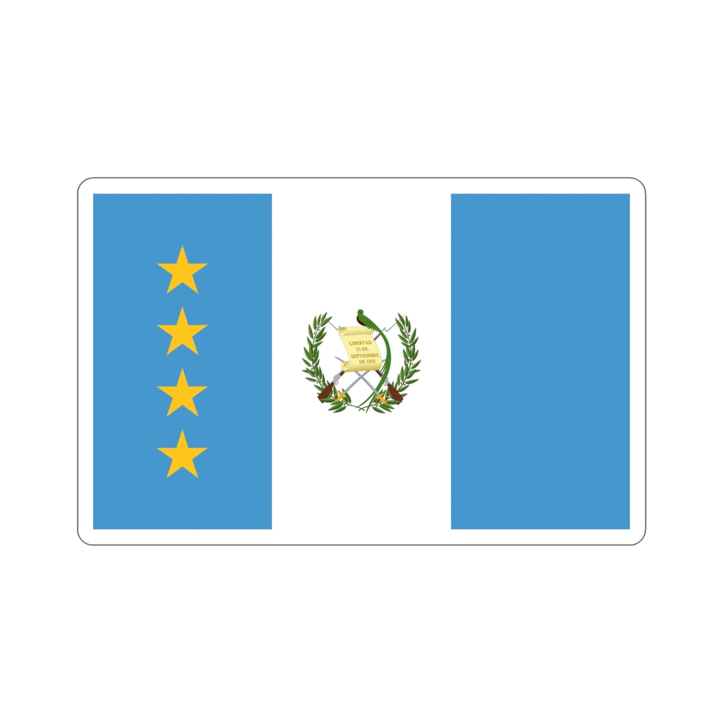 Flag of the President of the Congress of Guatemala STICKER Vinyl Die-Cut Decal-4 Inch-The Sticker Space