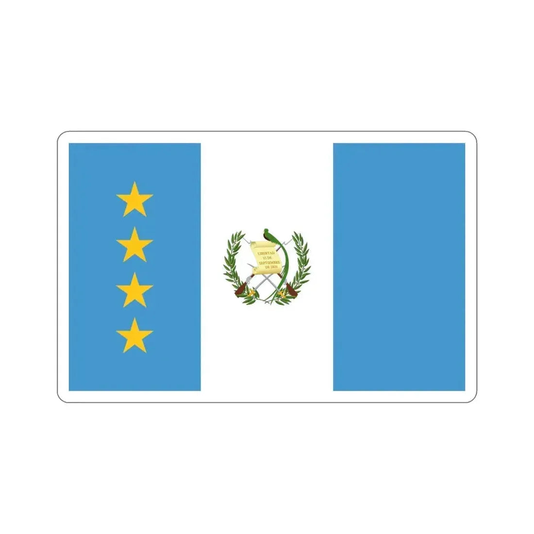 Flag of the President of the Congress of Guatemala STICKER Vinyl Die-Cut Decal 4 Inch - The Sticker Space