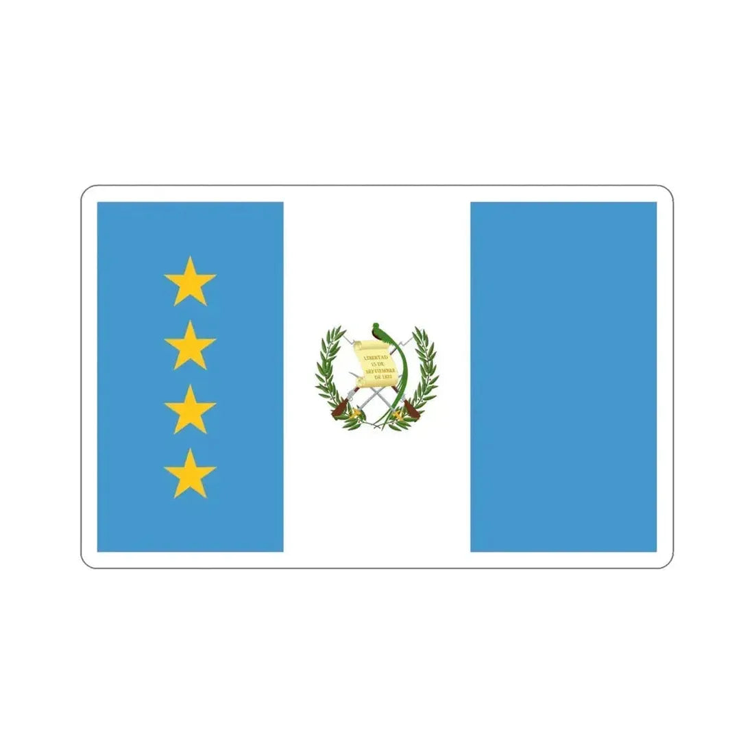 Flag of the President of the Congress of Guatemala STICKER Vinyl Die-Cut Decal 5 Inch - The Sticker Space