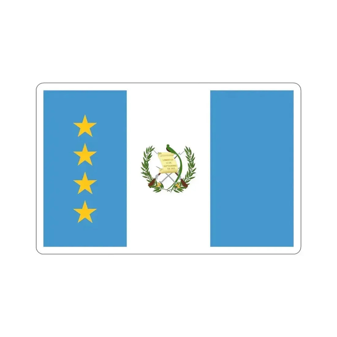 Flag of the President of the Congress of Guatemala STICKER Vinyl Die-Cut Decal 6 Inch - The Sticker Space