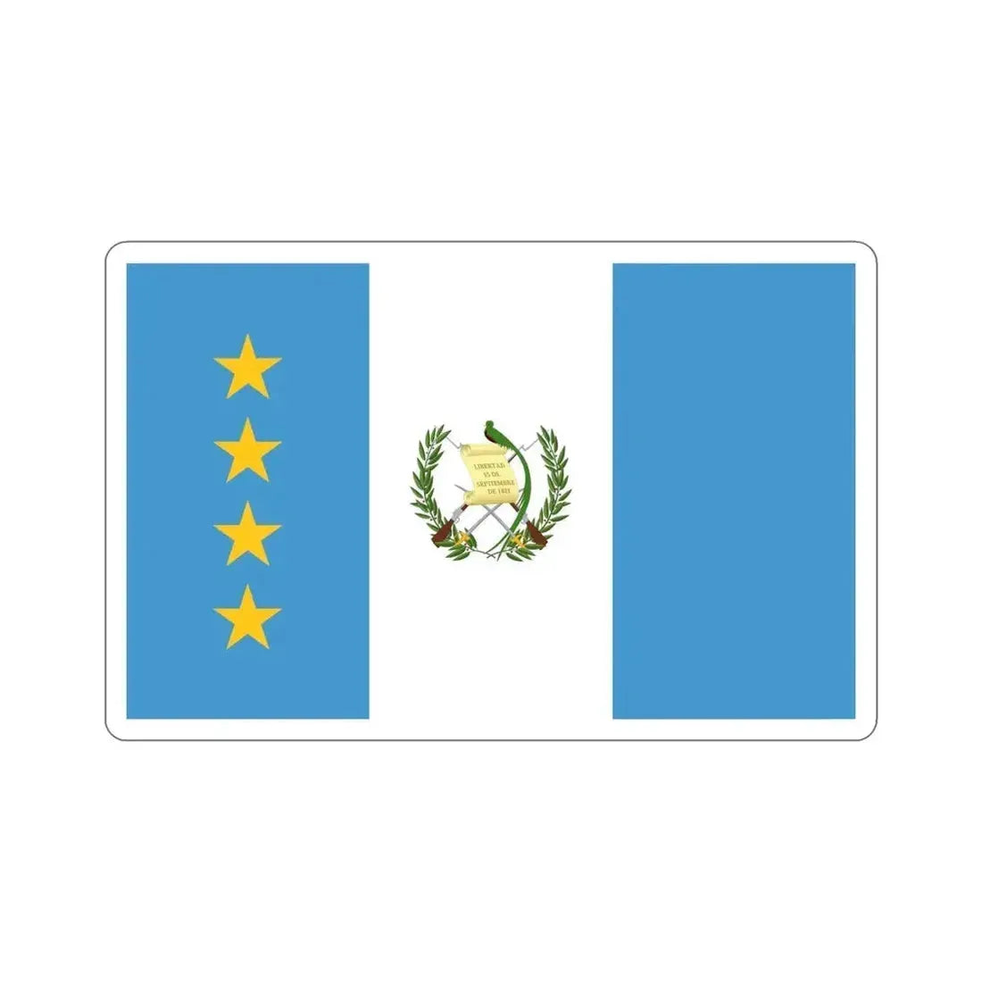 Flag of the President of the Congress of Guatemala STICKER Vinyl Die-Cut Decal - The Sticker Space