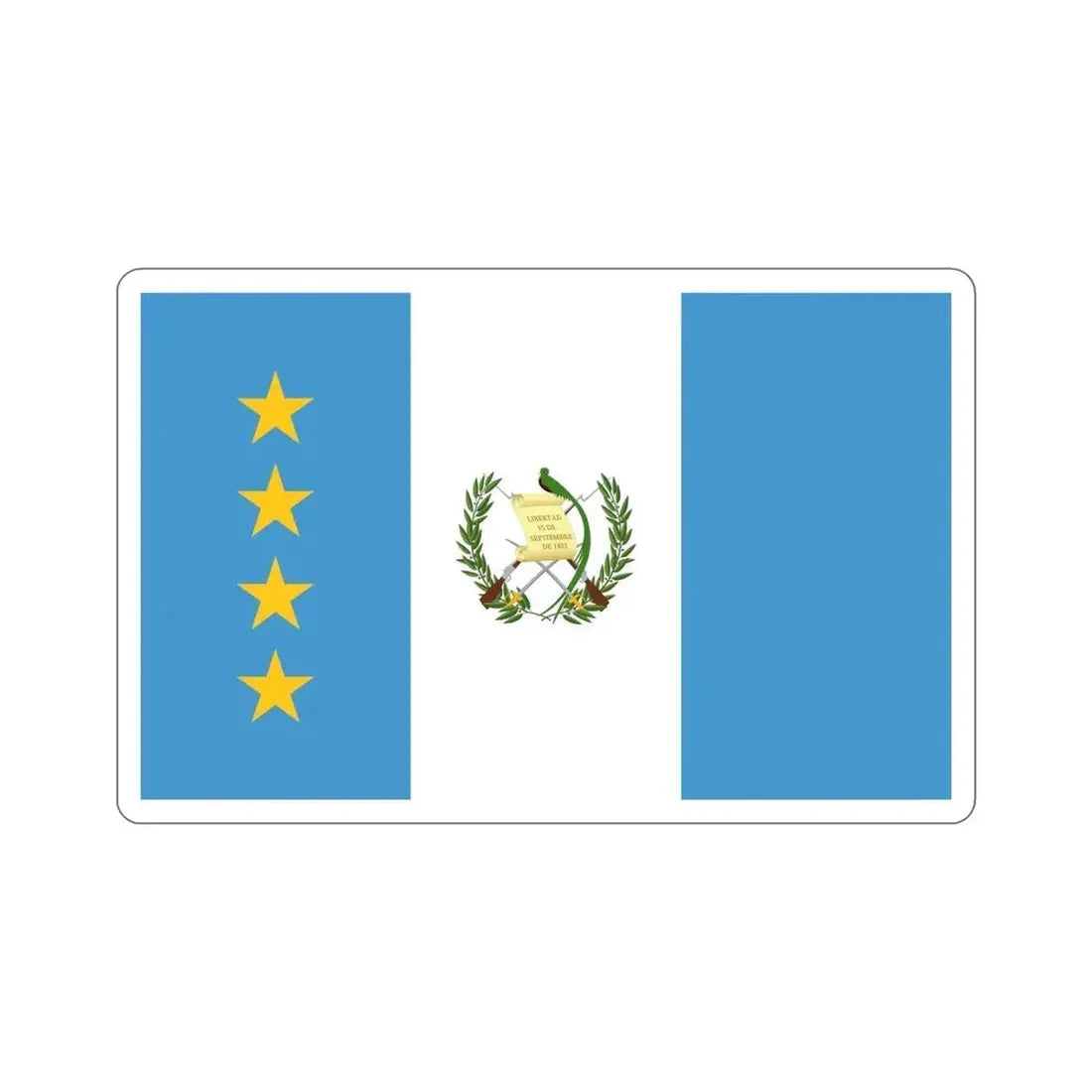 Flag of the President of the Congress of Guatemala STICKER Vinyl Die-Cut Decal - The Sticker Space