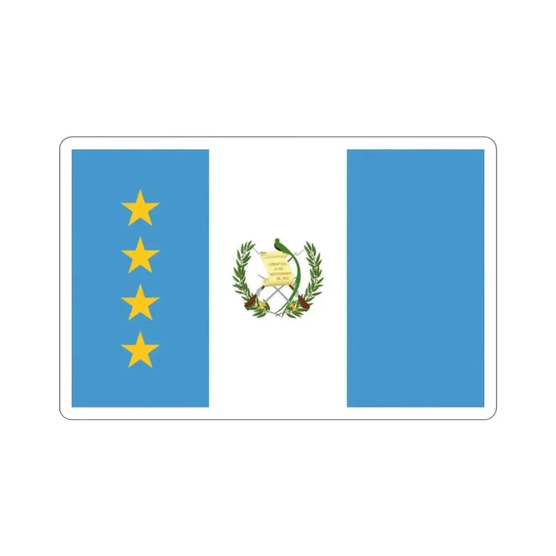 Flag of the President of the Congress of Guatemala STICKER Vinyl Die-Cut Decal - The Sticker Space