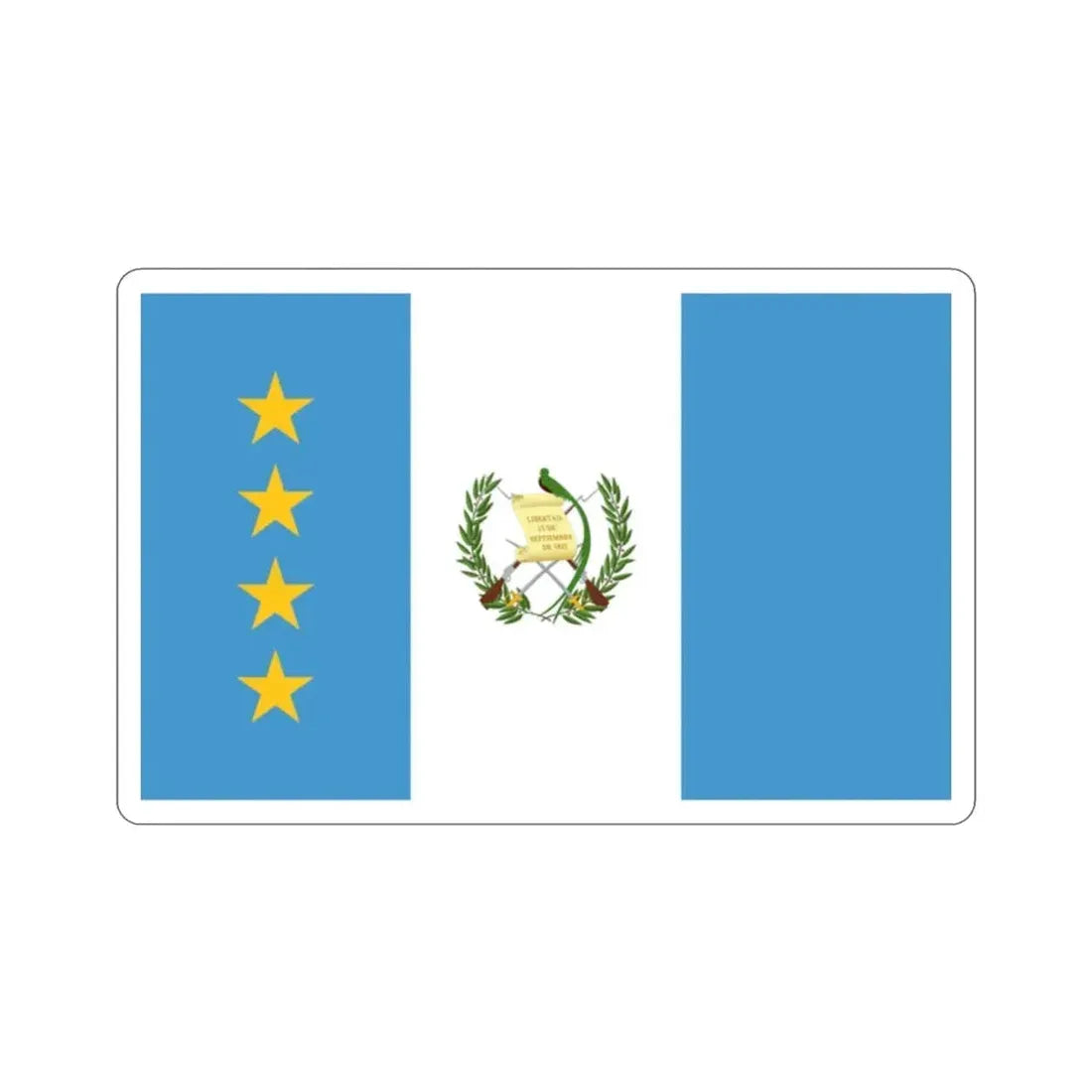 Flag of the President of the Congress of Guatemala STICKER Vinyl Die-Cut Decal - The Sticker Space
