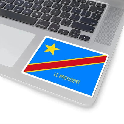 Flag of the President of the Democratic Republic of the Congo type 2 (Congo) STICKER Vinyl Kiss-Cut Decal - The Sticker Space