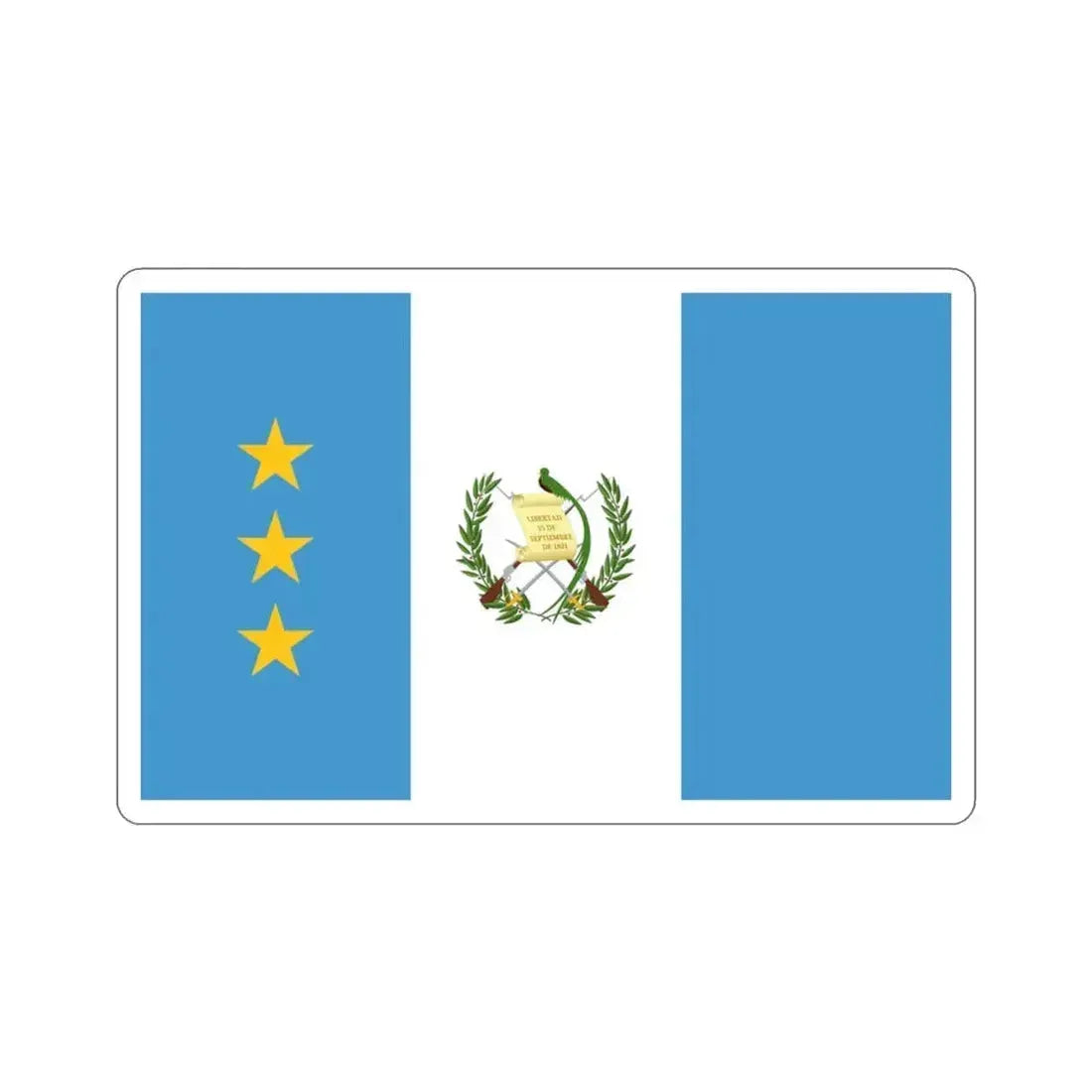 Flag of the President of the Supreme Court of Justice of Guatemala STICKER Vinyl Die-Cut Decal 3 Inch - The Sticker Space