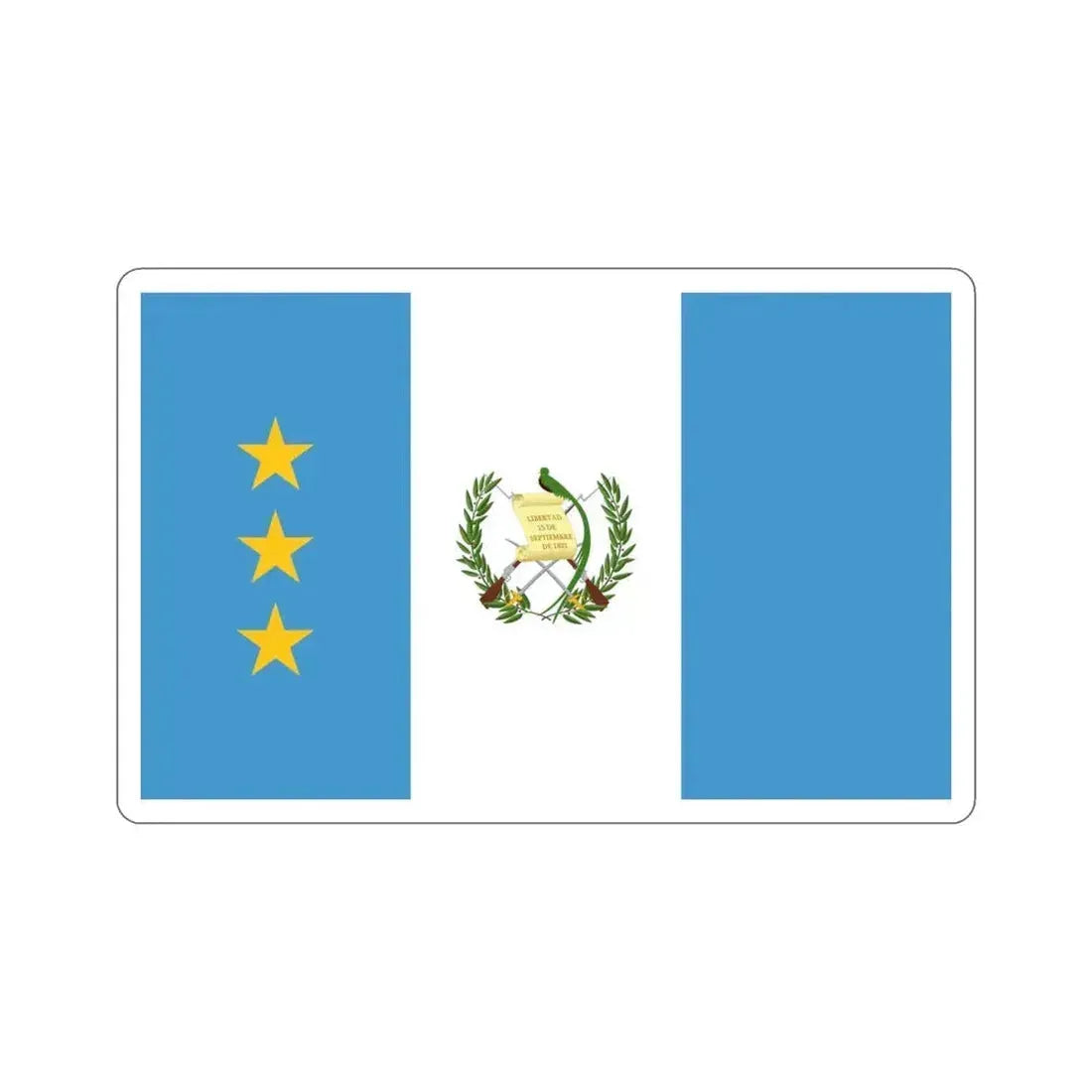Flag of the President of the Supreme Court of Justice of Guatemala STICKER Vinyl Die-Cut Decal 4 Inch - The Sticker Space