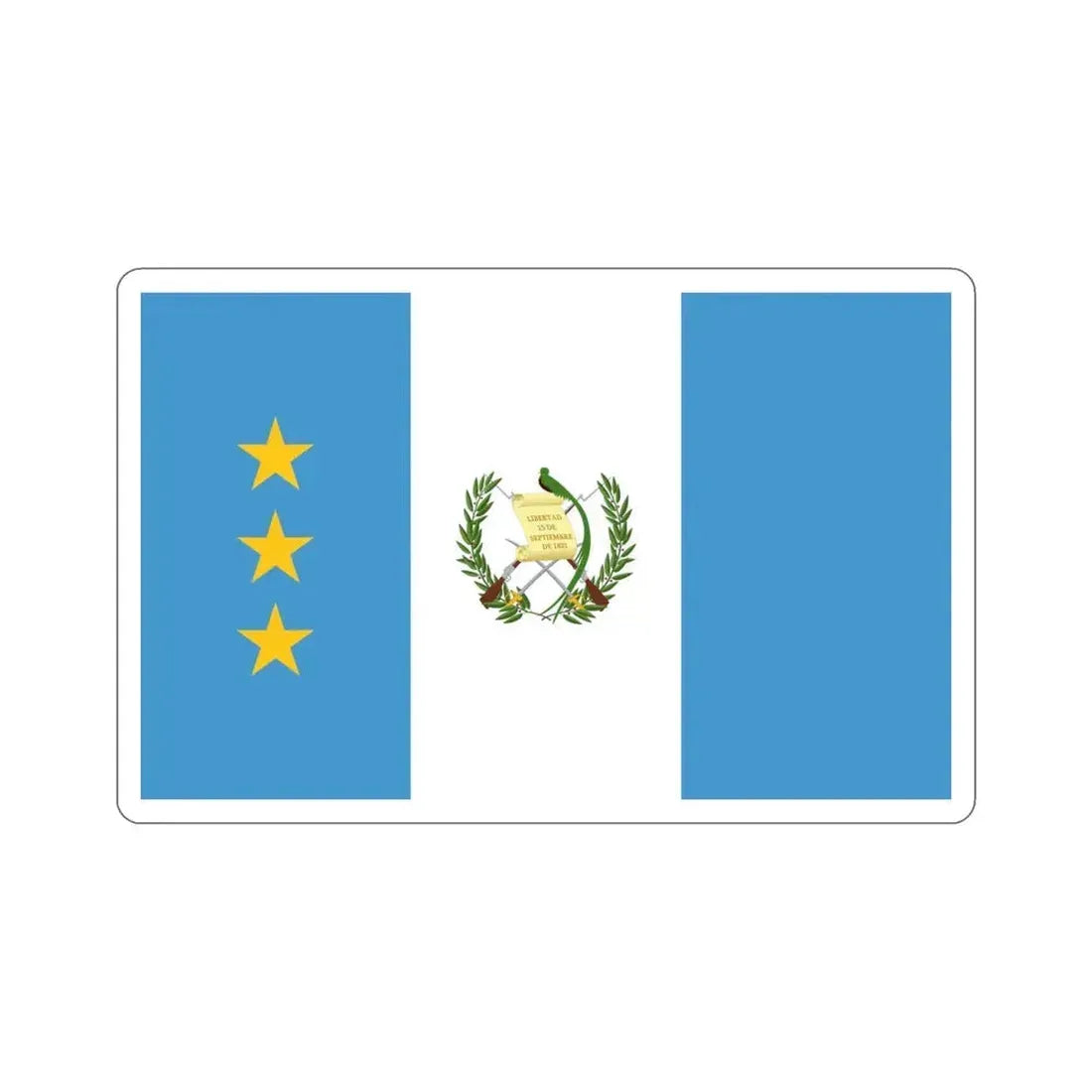Flag of the President of the Supreme Court of Justice of Guatemala STICKER Vinyl Die-Cut Decal 4 Inch - The Sticker Space