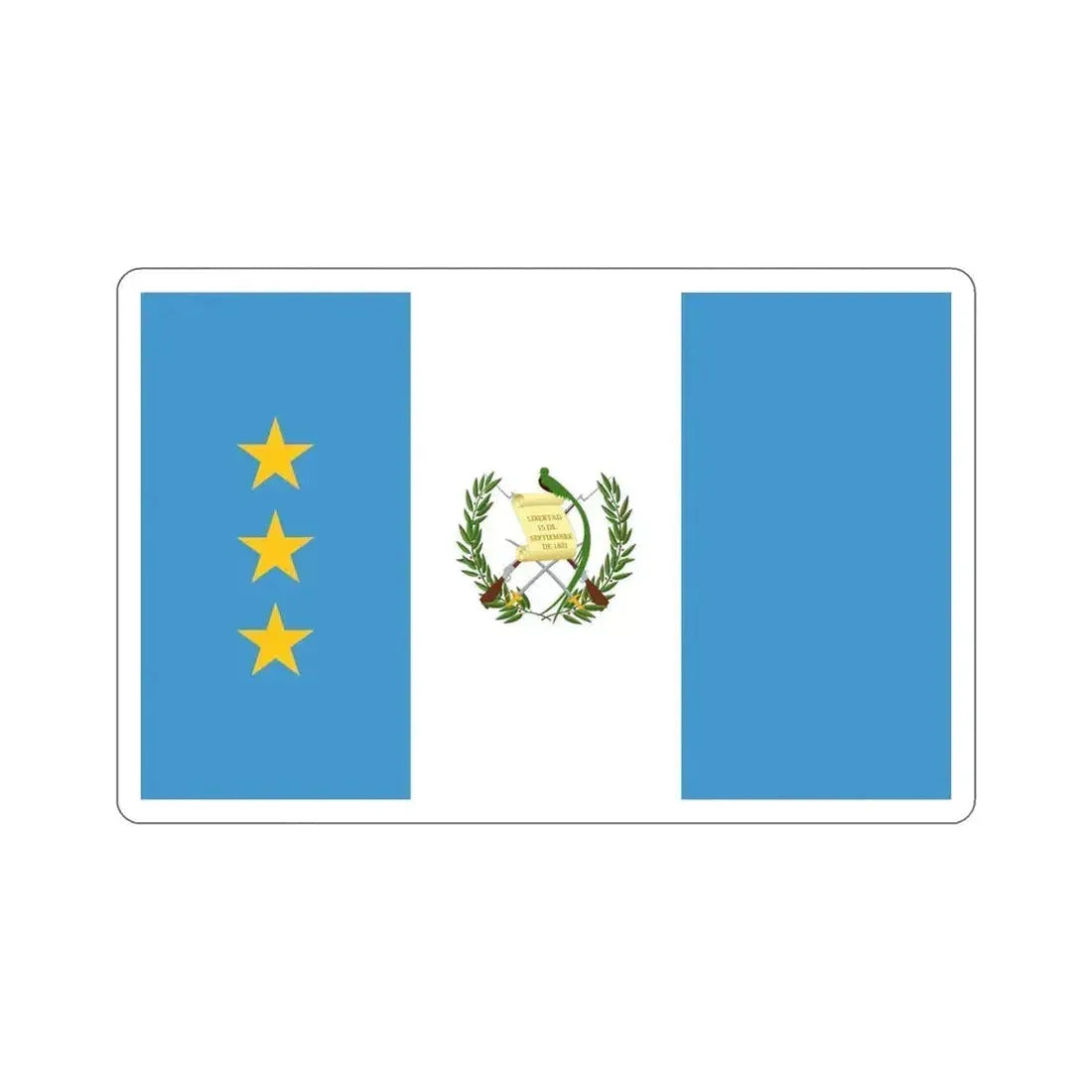 Flag of the President of the Supreme Court of Justice of Guatemala STICKER Vinyl Die-Cut Decal 5 Inch - The Sticker Space
