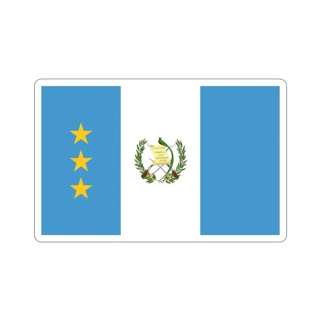 Flag of the President of the Supreme Court of Justice of Guatemala STICKER Vinyl Die-Cut Decal 6 Inch - The Sticker Space