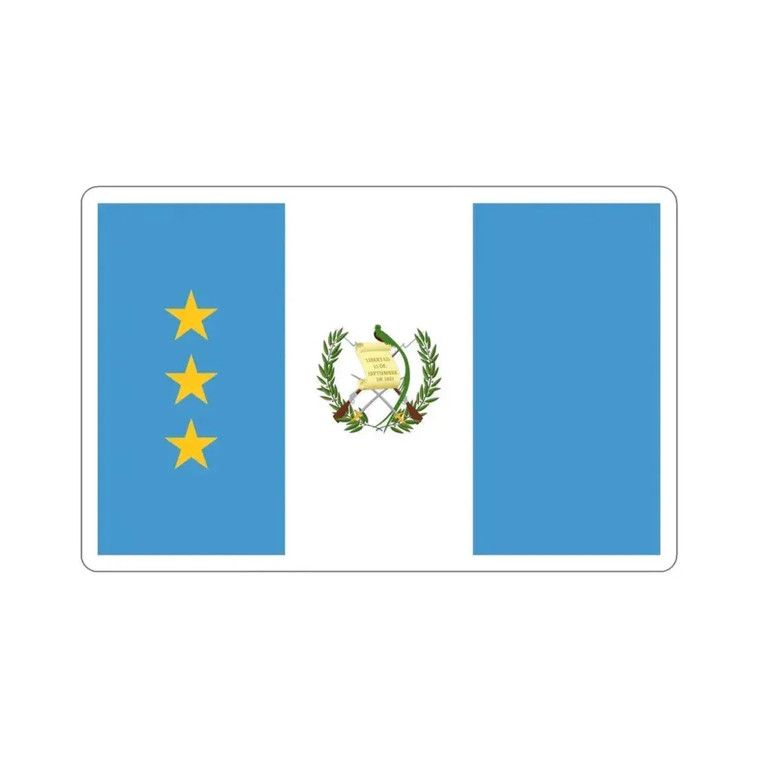 Flag of the President of the Supreme Court of Justice of Guatemala STICKER Vinyl Die-Cut Decal 6 Inch - The Sticker Space