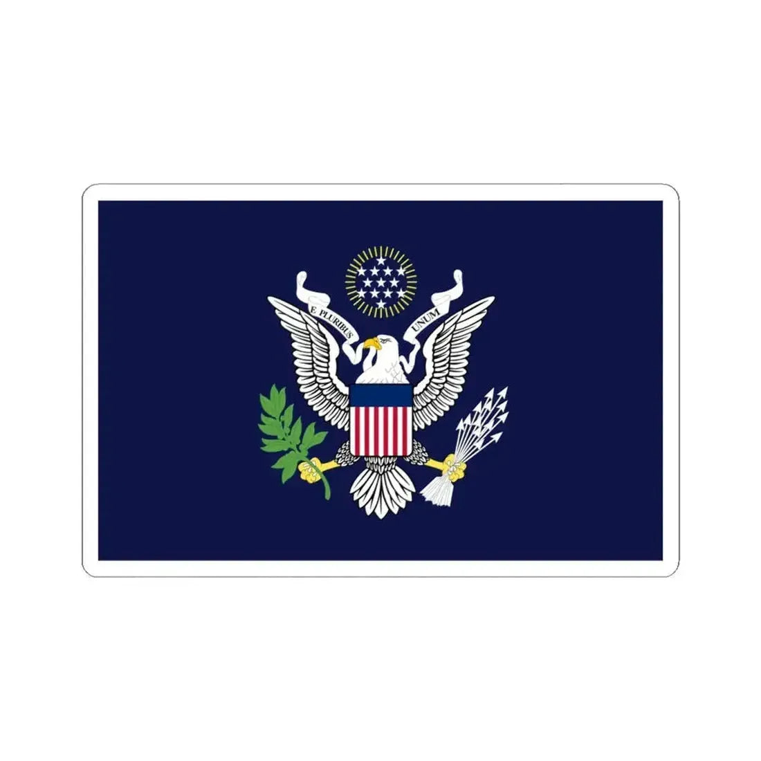 Flag of the President of the United States 1902-1916 (United States) STICKER Vinyl Kiss-Cut Decal 4 Inch White - The Sticker Space