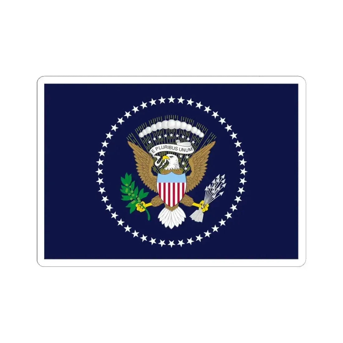 Flag of the President of the United States 1945-1959 (United States) STICKER Vinyl Kiss-Cut Decal 6 Inch White - The Sticker Space