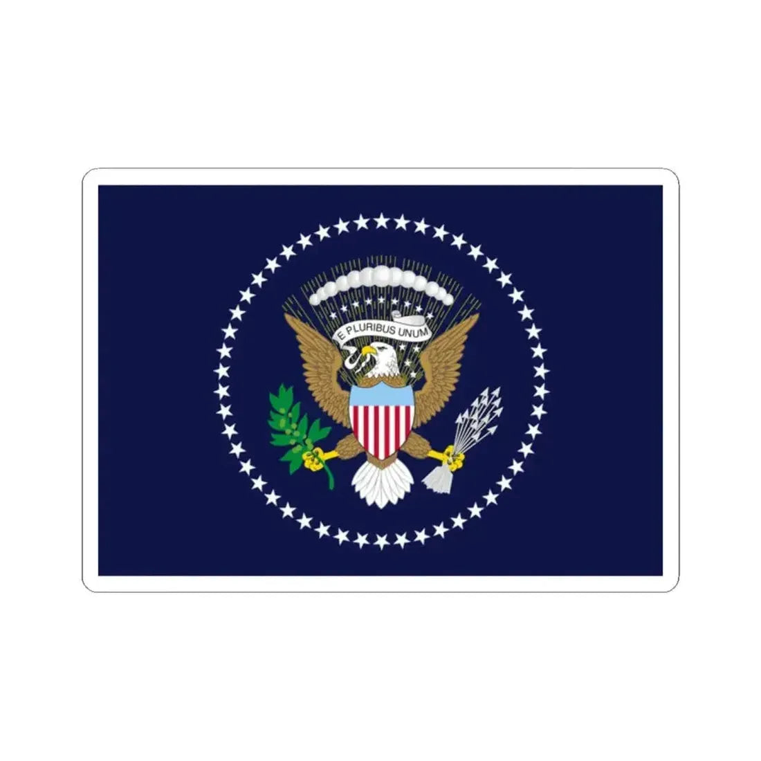 Flag of the President of the United States (United States) STICKER Vinyl Kiss-Cut Decal 2 Inch White - The Sticker Space