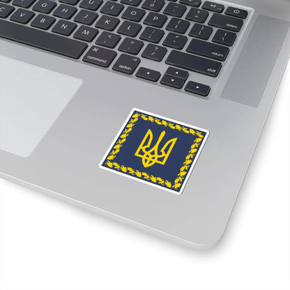 Flag of the President of Ukraine dark shade variant (Ukraine) STICKER Vinyl Kiss-Cut Decal - The Sticker Space