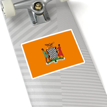 Flag of the President of Zambia (Zambia) (Coat of Arms) STICKER Vinyl Kiss-Cut Decal - The Sticker Space