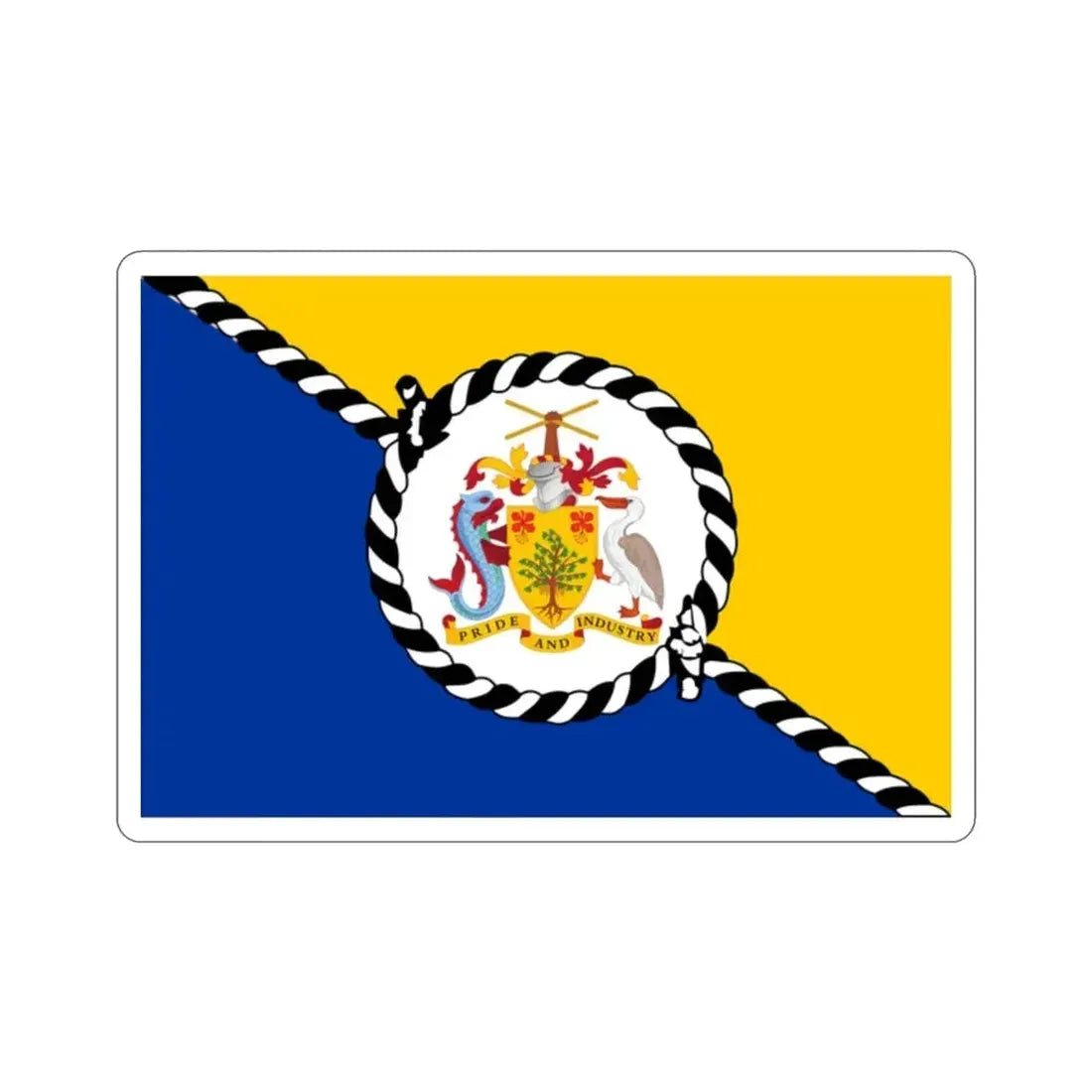 Flag of the Prime Minister of Barbados STICKER Vinyl Die-Cut Decal - The Sticker Space