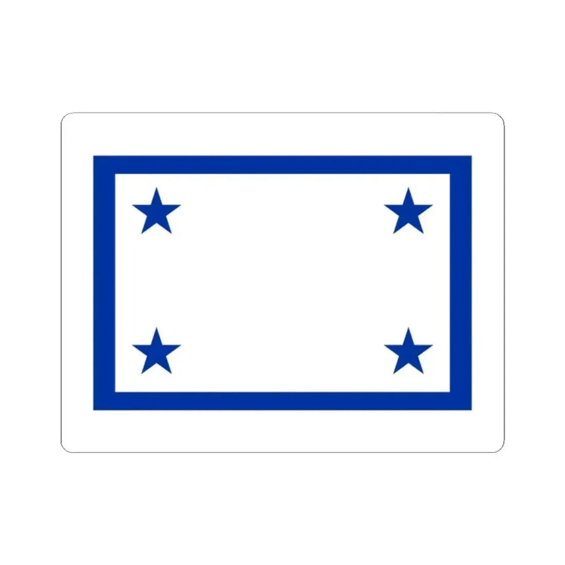 Flag of the Prime Minister of Cuba (Cuba) STICKER Vinyl Kiss-Cut Decal 2 Inch White - The Sticker Space