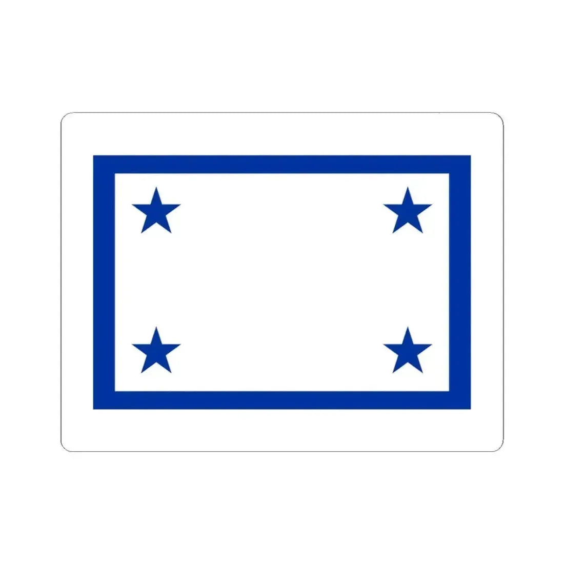 Flag of the Prime Minister of Cuba (Cuba) STICKER Vinyl Kiss-Cut Decal 3 Inch White - The Sticker Space