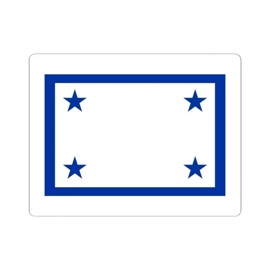 Flag of the Prime Minister of Cuba (Cuba) STICKER Vinyl Kiss-Cut Decal 4 Inch White - The Sticker Space