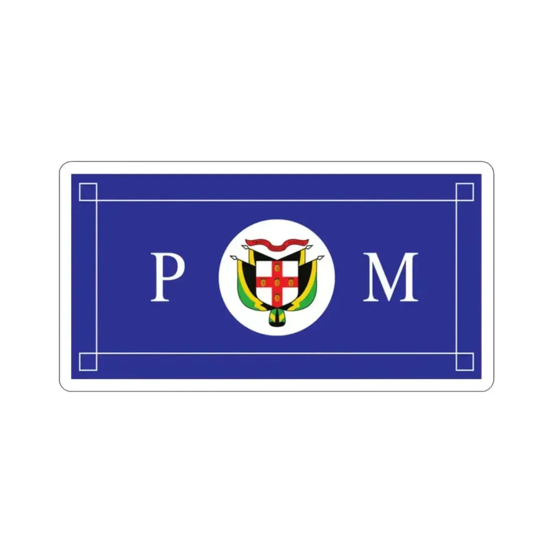 Flag of the Prime Minister of Jamaica STICKER Vinyl Die-Cut Decal 2 Inch - The Sticker Space