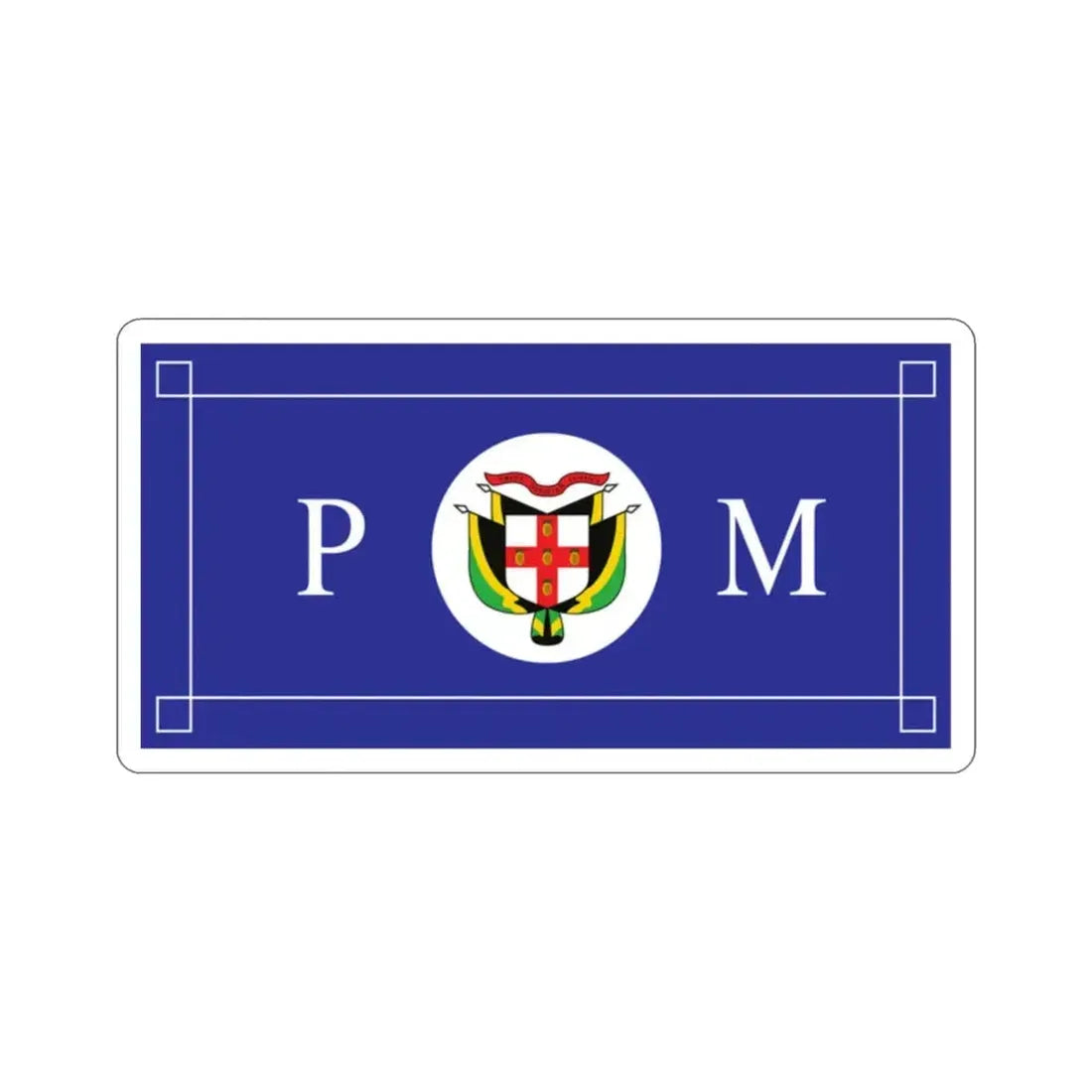 Flag of the Prime Minister of Jamaica STICKER Vinyl Die-Cut Decal 2 Inch - The Sticker Space