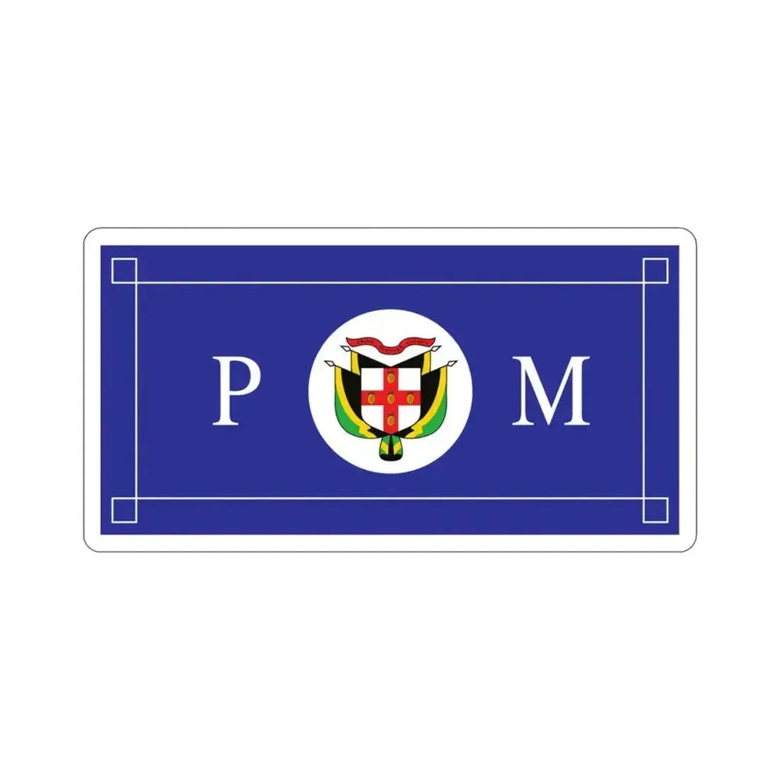 Flag of the Prime Minister of Jamaica STICKER Vinyl Die-Cut Decal 3 Inch - The Sticker Space