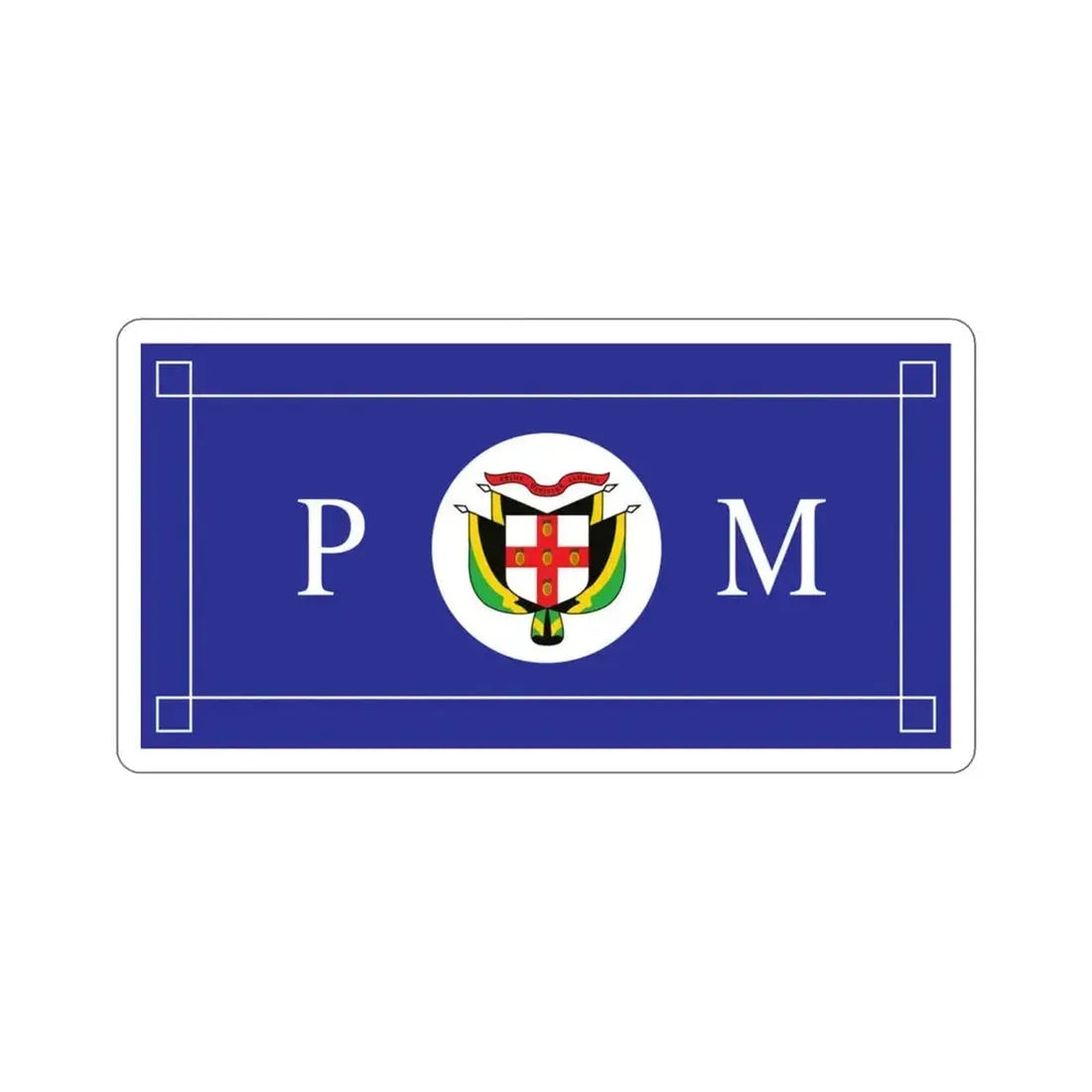Flag of the Prime Minister of Jamaica STICKER Vinyl Die-Cut Decal 3 Inch - The Sticker Space