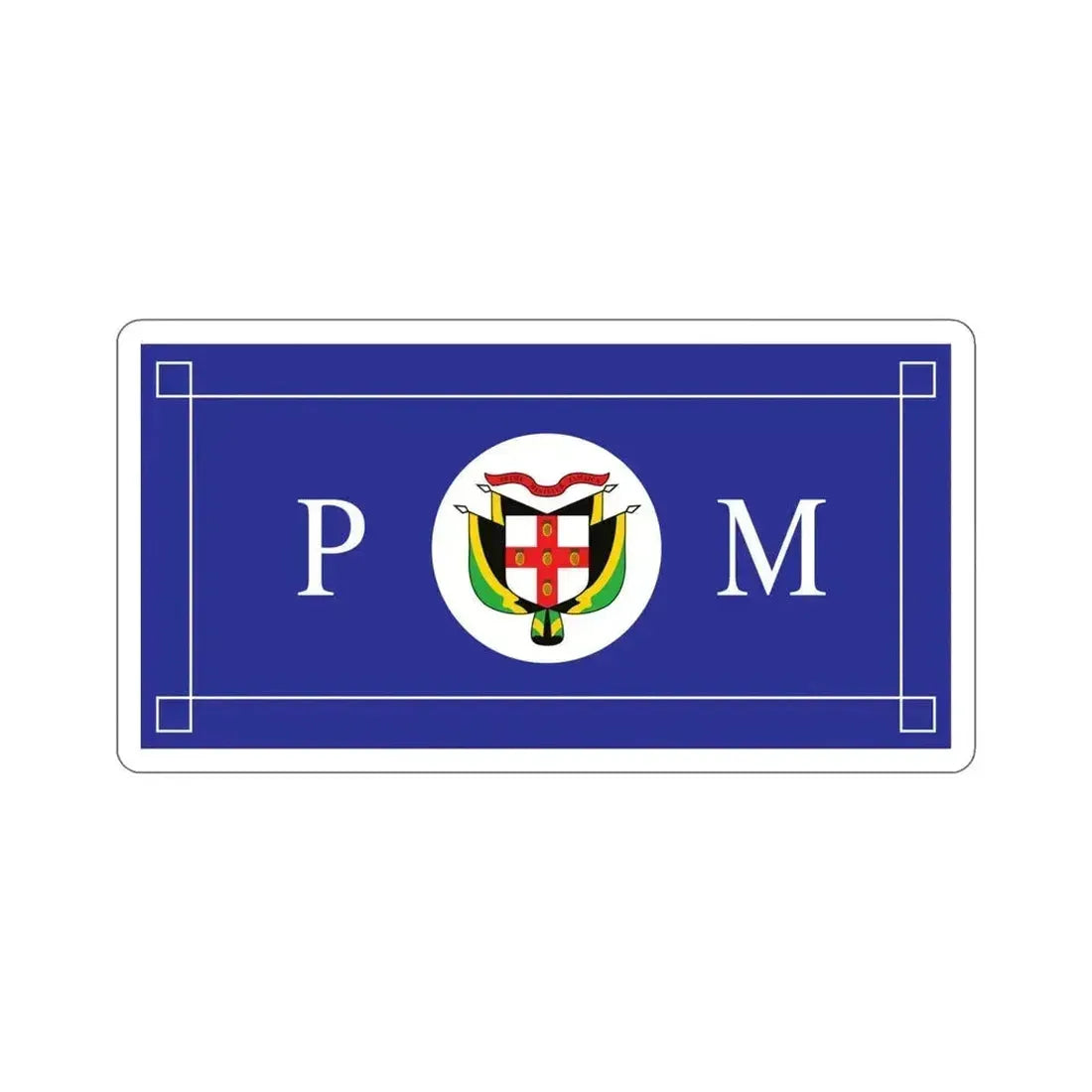 Flag of the Prime Minister of Jamaica STICKER Vinyl Die-Cut Decal 5 Inch - The Sticker Space