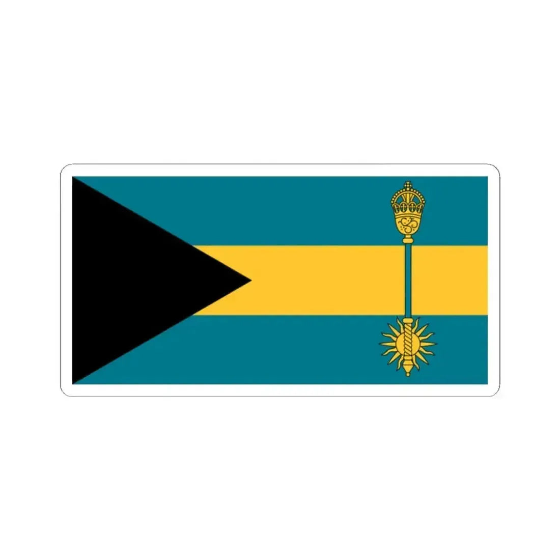 Flag of the Prime Minister of the Bahamas (Bahamas) STICKER Vinyl Kiss-Cut Decal 2 Inch White - The Sticker Space