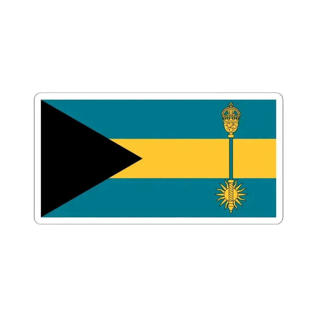 Flag of the Prime Minister of the Bahamas (Bahamas) STICKER Vinyl Kiss-Cut Decal 4 Inch White - The Sticker Space