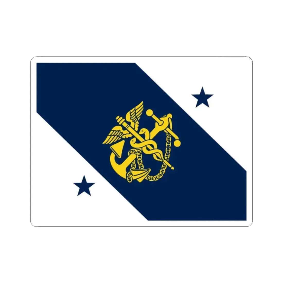 Flag of the Principal Deputy Assistant Secretary for Health (United States) STICKER Vinyl Kiss-Cut Decal 2 Inch White - The Sticker Space