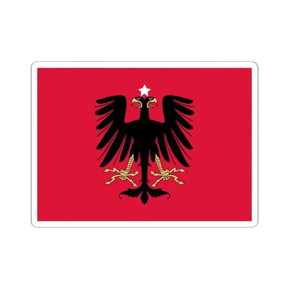 Flag of the Principality of Albania 1914 (Albania) STICKER Vinyl Kiss-Cut Decal 4 Inch White - The Sticker Space
