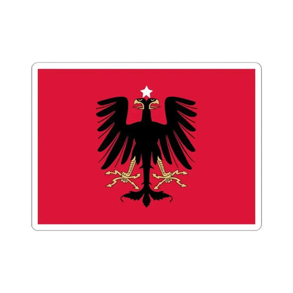 Flag of the Principality of Albania 1914 (Albania) STICKER Vinyl Kiss-Cut Decal 6 Inch White - The Sticker Space