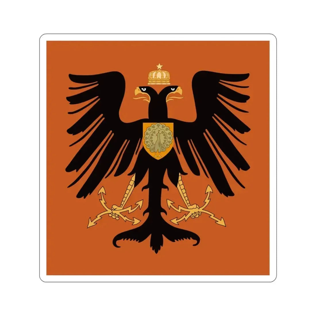 Flag of the Principality of Albania 1915 STICKER Vinyl Die-Cut Decal 3 Inch - The Sticker Space