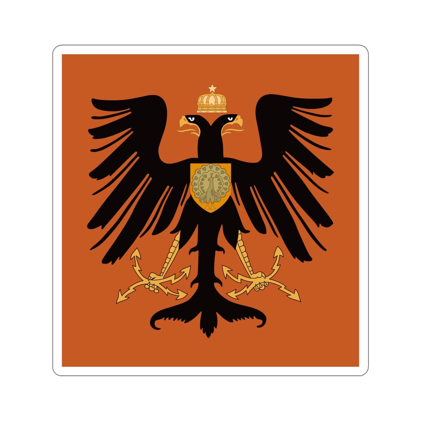 Flag of the Principality of Albania 1915 STICKER Vinyl Die-Cut Decal-5 Inch-The Sticker Space