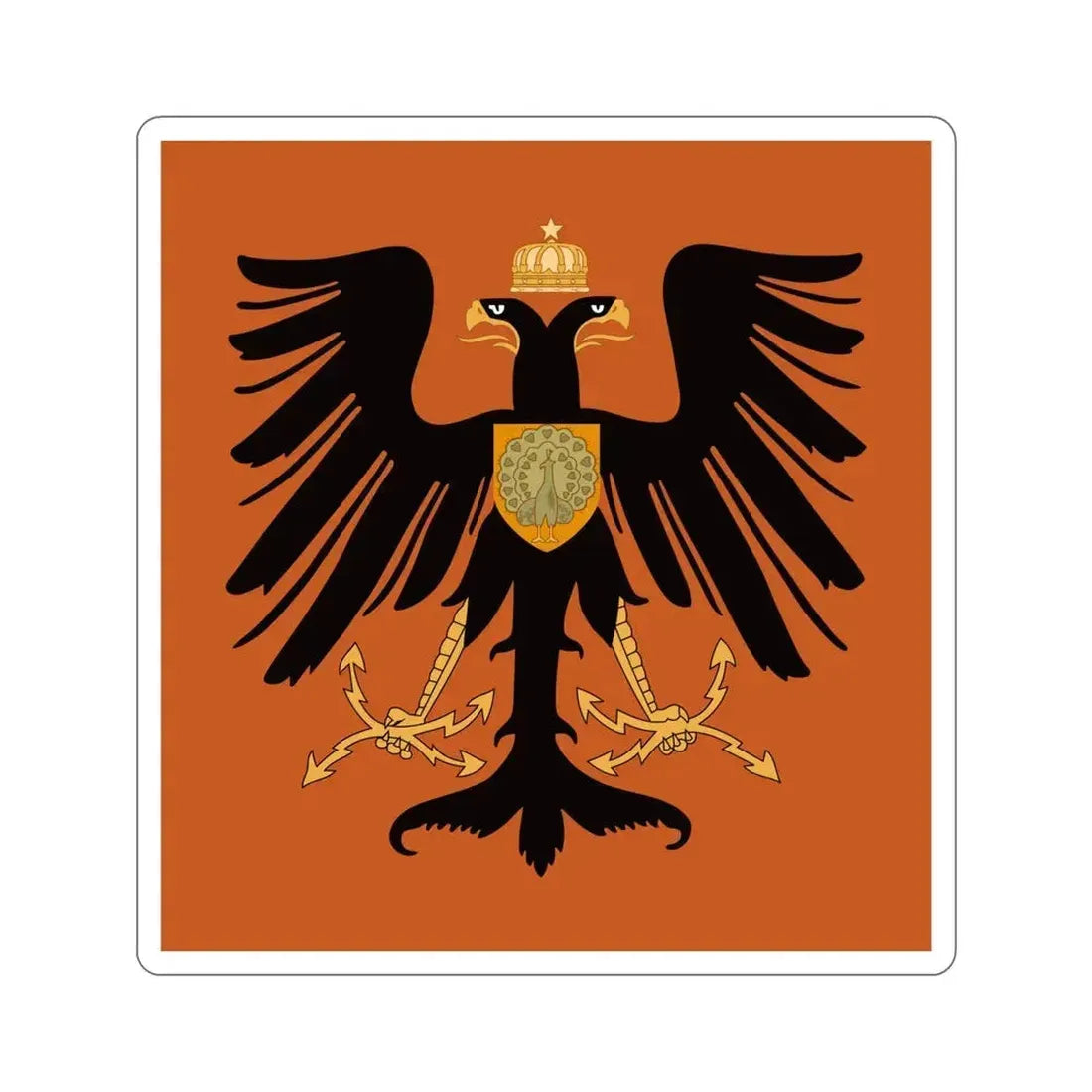 Flag of the Principality of Albania 1915 STICKER Vinyl Die-Cut Decal 6 Inch - The Sticker Space