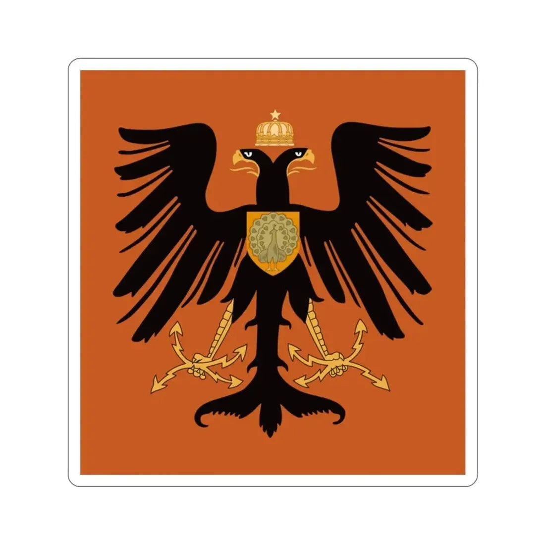 Flag of the Principality of Albania 1915 STICKER Vinyl Die-Cut Decal - The Sticker Space