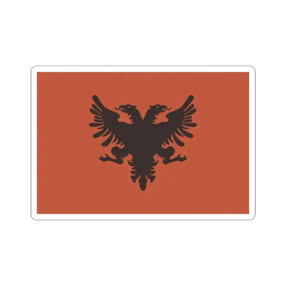 Flag of the Provisional Government of Albania 1912-1914 (Albania) STICKER Vinyl Kiss-Cut Decal 3 Inch White - The Sticker Space