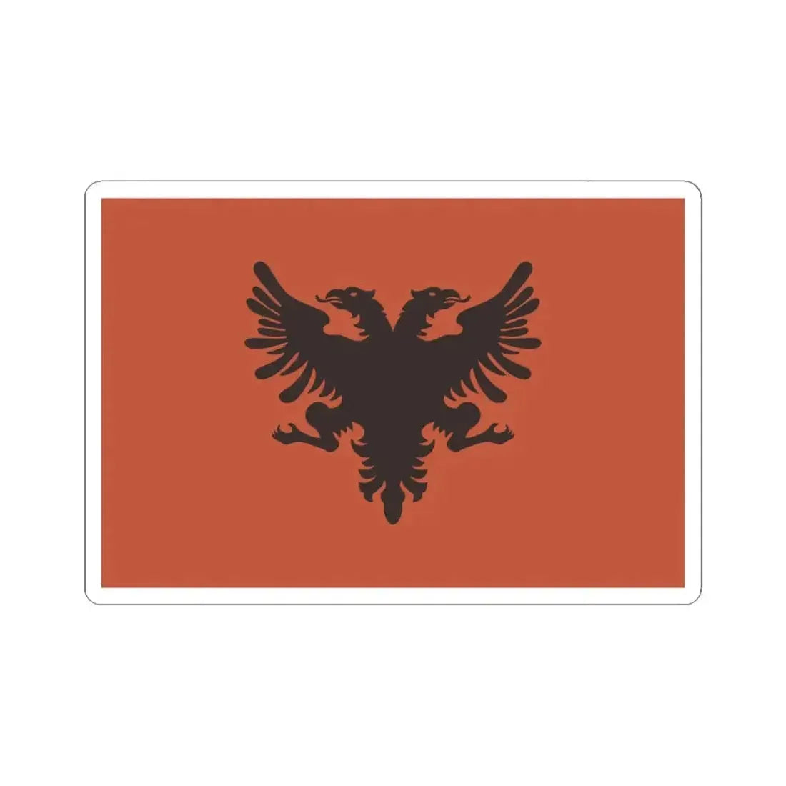 Flag of the Provisional Government of Albania 1912-1914 (Albania) STICKER Vinyl Kiss-Cut Decal 4 Inch White - The Sticker Space