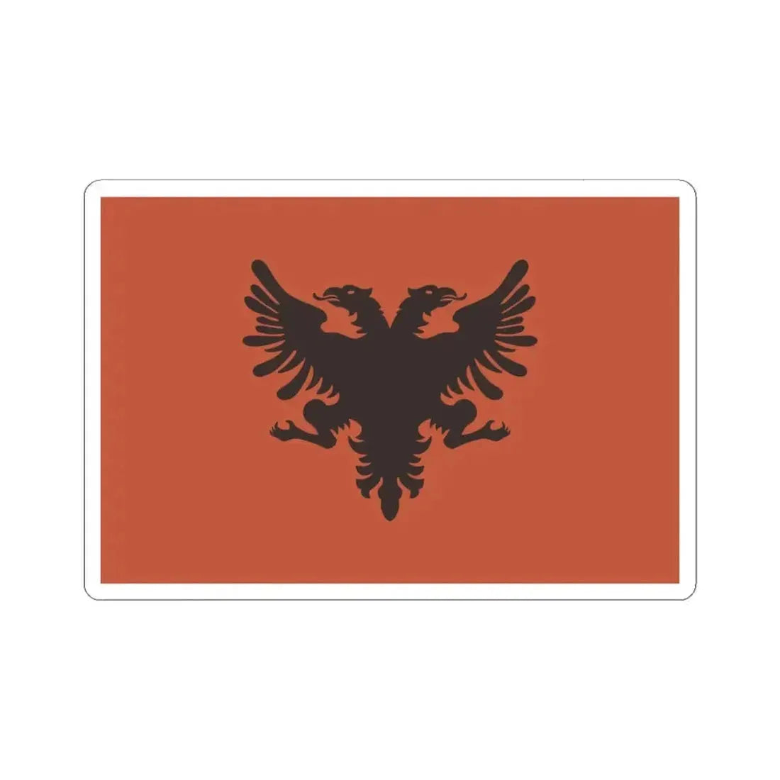 Flag of the Provisional Government of Albania 1912-1914 (Albania) STICKER Vinyl Kiss-Cut Decal 6 Inch White - The Sticker Space